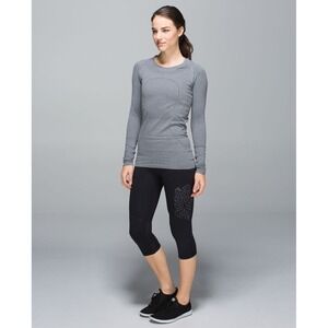 Lululemon Women's Stash It Crop Leggings Reflective Mesh Pockets size 4